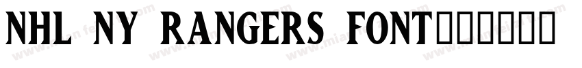 NHL NY Rangers Font字体转换